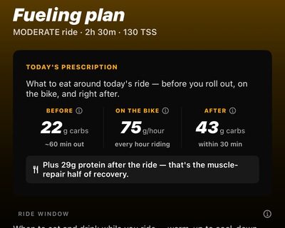 THRIVE fuelling plan: carbs before, during and after the ride